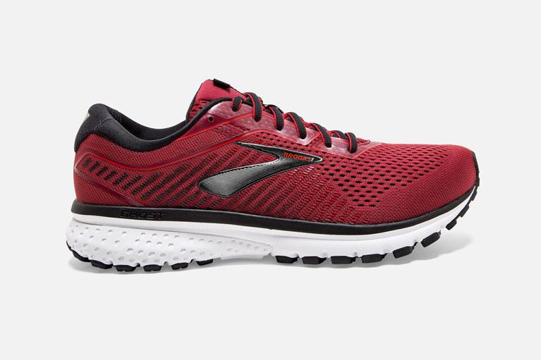 Brooks Ghost 12 Road Running Shoes - Men's - Red (72519-OFVK)